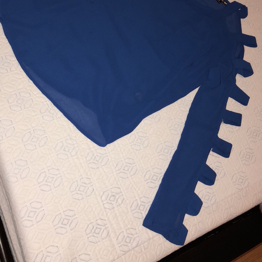 Blue sheer top size M from a boutique